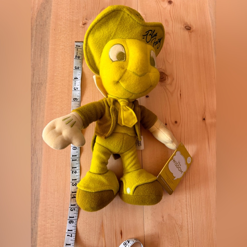Disney Wisdom Jiminy Cricket Plush 16” NWT 7/12 Pinocchio Limited - Picture 2 of 6